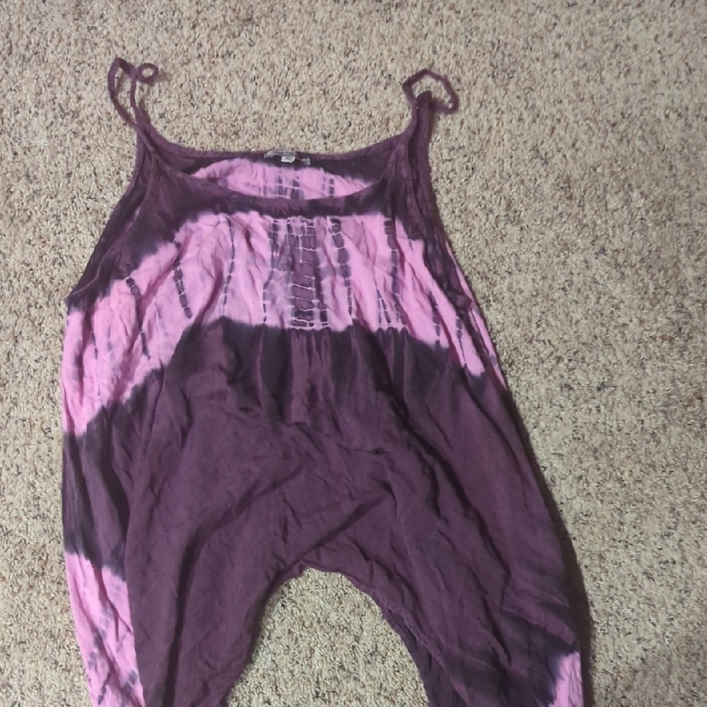 Purple and Pink Tie-Dye Women One Piece - Picture 3 of 13